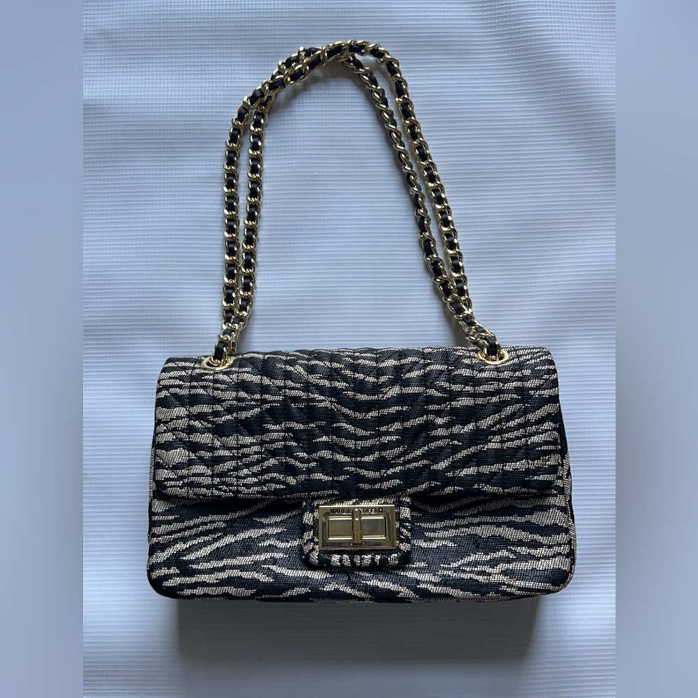 Karl Lagerfeld striped shoulder bag